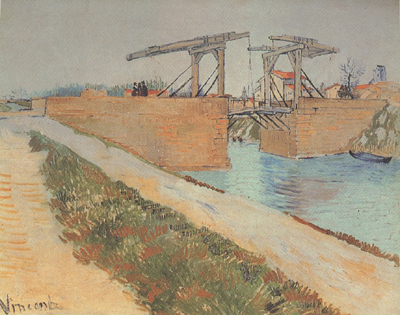 The Langlois Bridge at Arles with Road alonside the Canal (nn04)